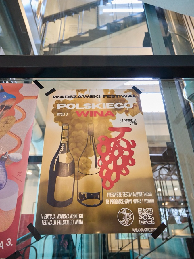 Plakat V edycji Warszawskiego Festiwalu Polskiego Wina, 8 listopada 2025, Mysia 3